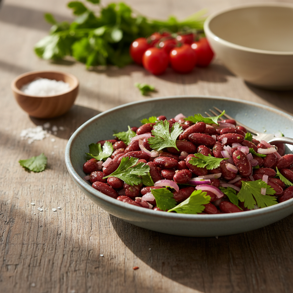 Kiire ja toitev punase oa salat: valmib minutitega