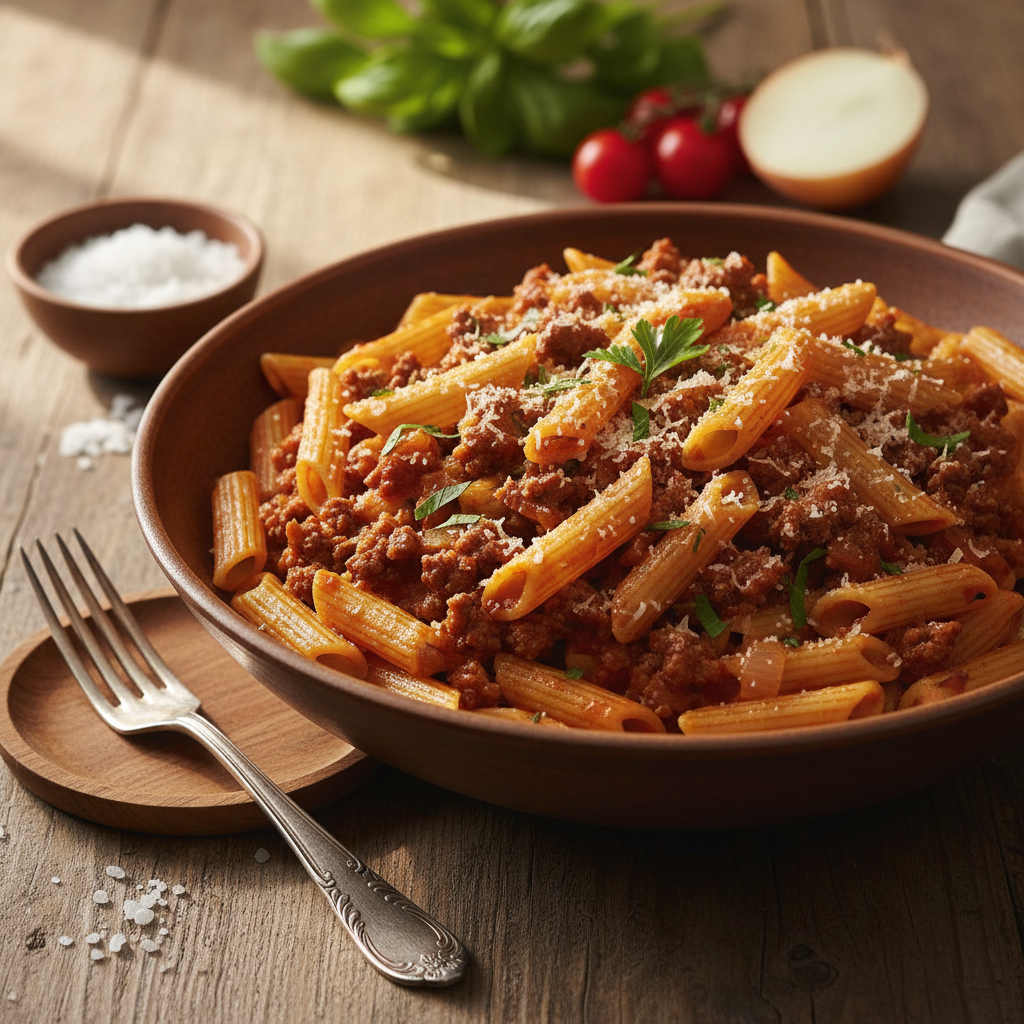 Kiire õhtusöök: mahlased makaronid hakklihaga