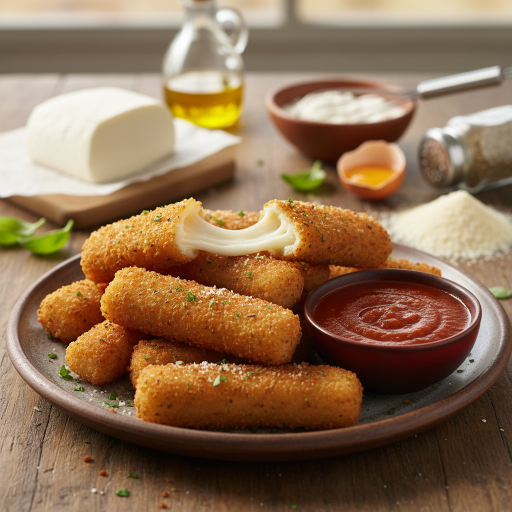 Krõbedad mozzarellapulgad: parim snäkk filmiõhtuks