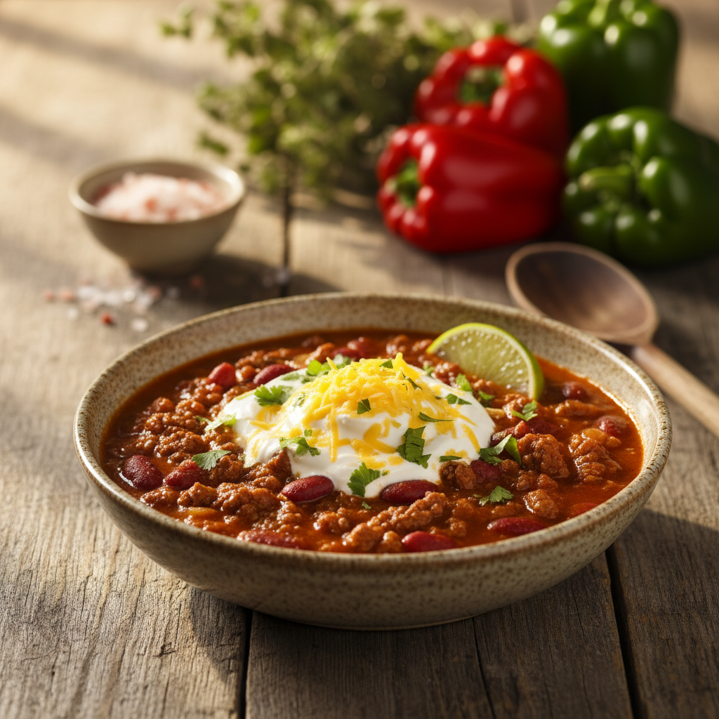 Lihtne tšilli con carne: retsept, mis maitseb kõigile