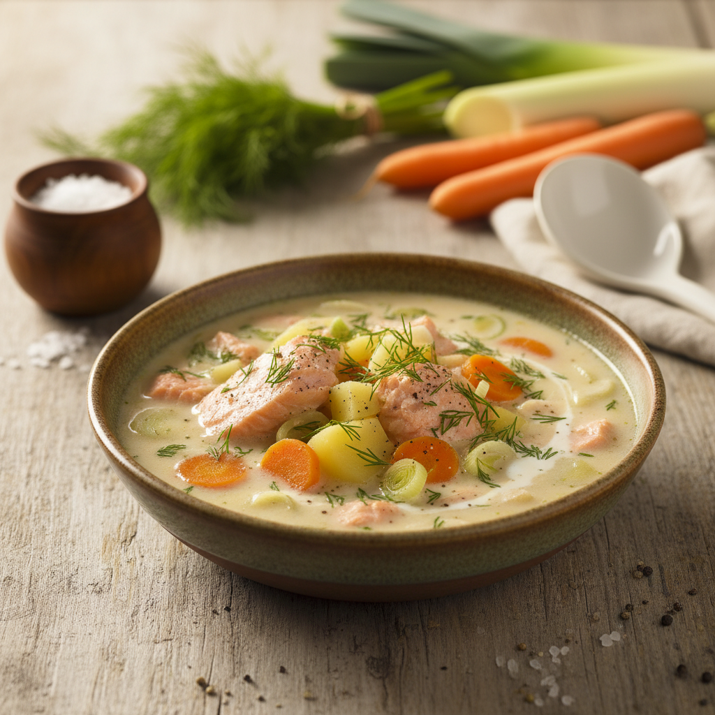 Retsept: Imemaitsev ja koorene lõhesupp 30 minutiga