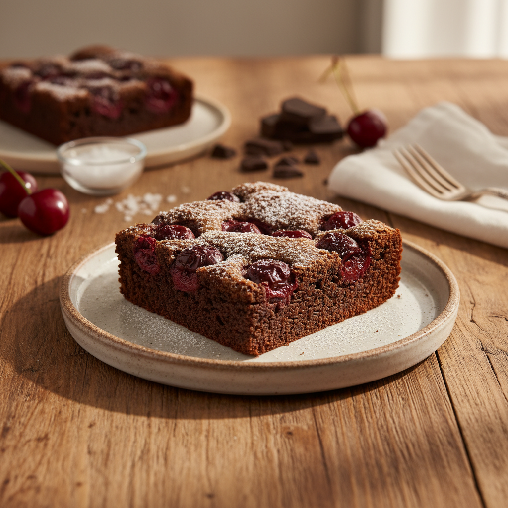 Suussulav browniekook kirssidega: parim ja lihtne retsept