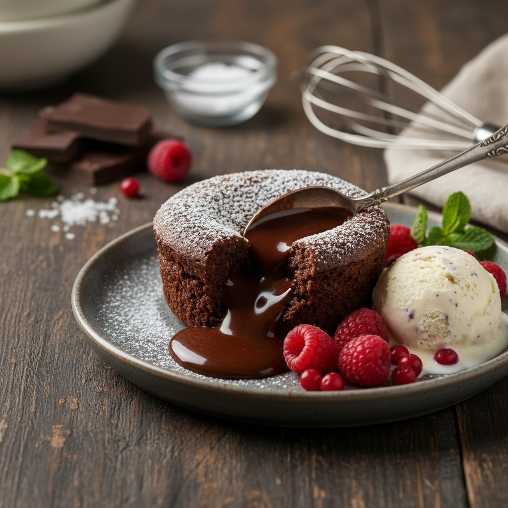 Suussulav Prantsuse šokolaadikook: valmib minutitega