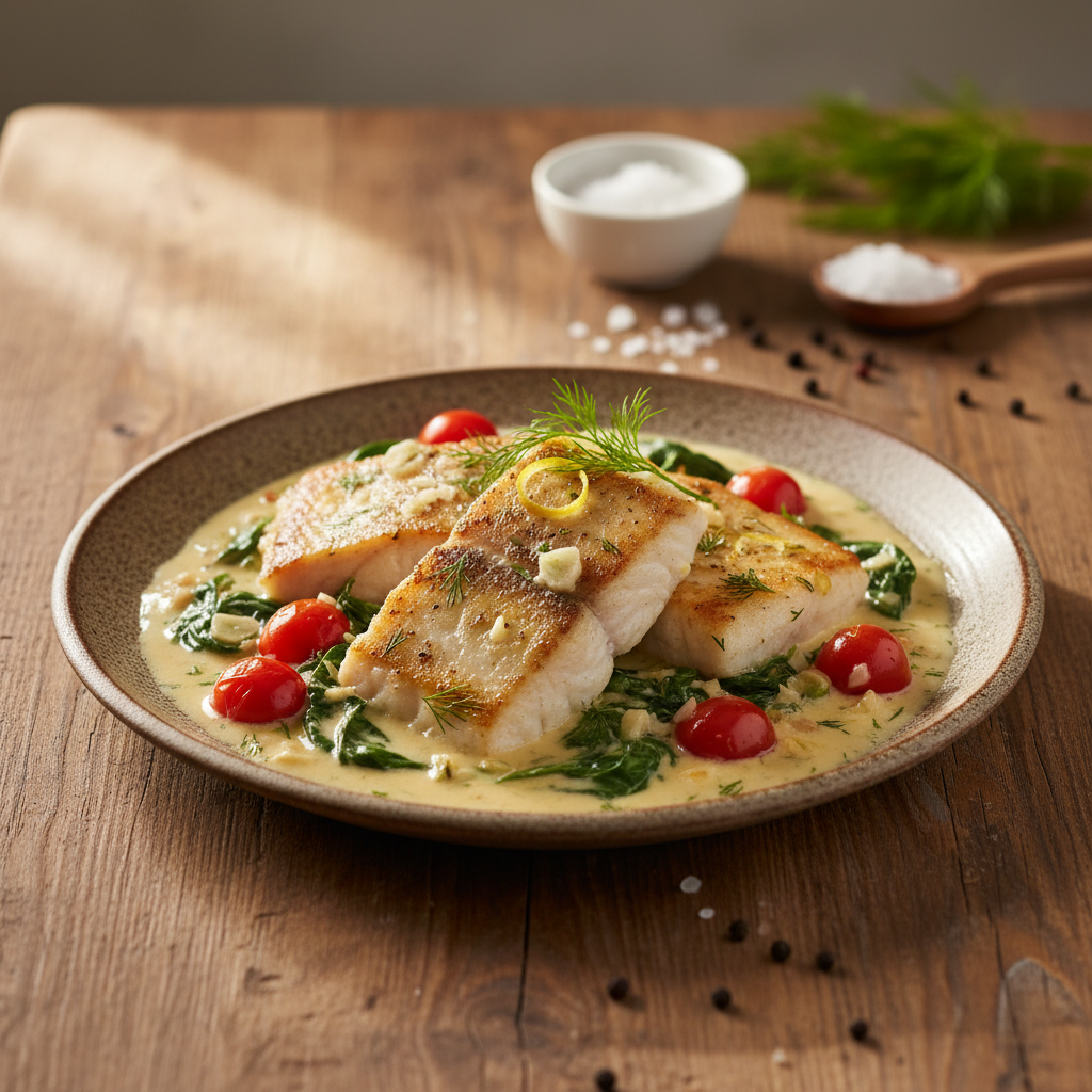 Retsept: Kiire ja suussulav valge kala koorekastmes