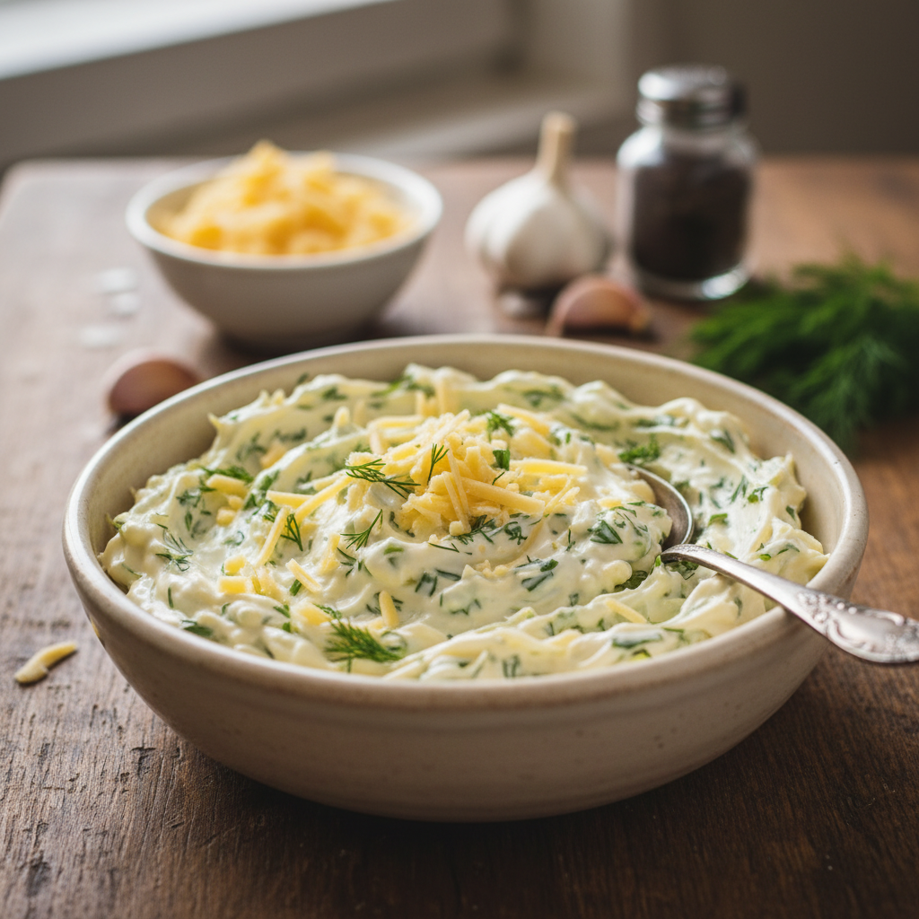 Retsept: Nostalgiline juustu-küüslaugumääre peolauale